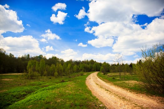 Country road turn