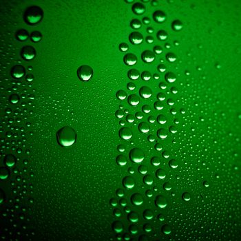 water bubbles on green