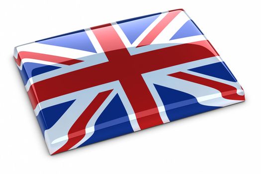 British Flag. Clipping path included.