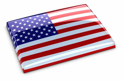 American Flag. Clipping path included.