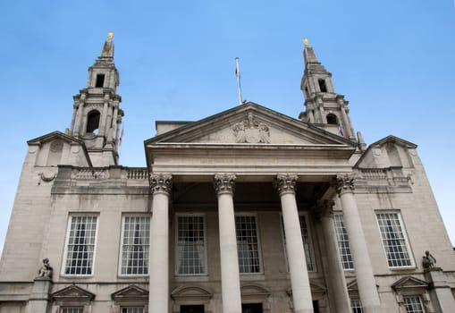 The Victorian Civic Hall of a city in Yorkshire England