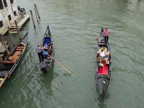 gondolas in Venice