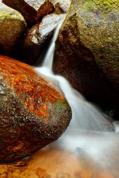 Small natural waterfall in the National Park Sintra-Cascais.