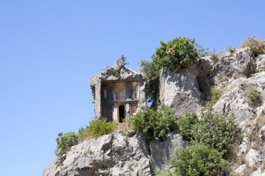 Lycian tomb in Myra, Turkey