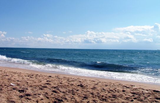 Three elements - the sky, the sea, the earth