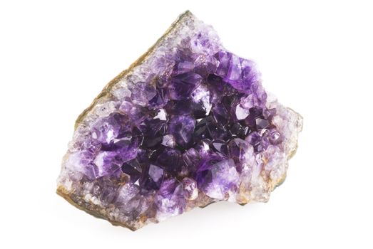 Beautiful amethyst, isolated on a white background.