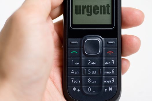 Modern mobile or cell phone for global communication services with urgent message