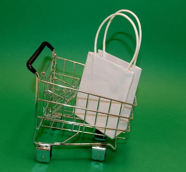 Shopping cart with bag