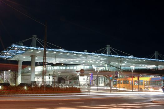 Train station by night