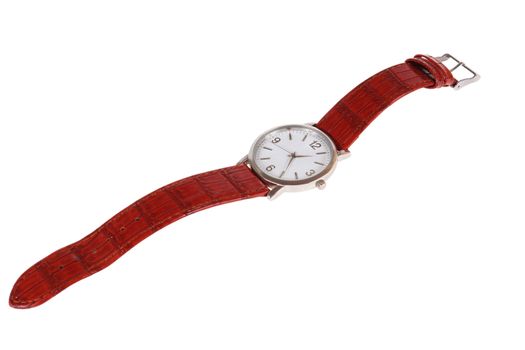 a wrist watch isolated on white background                               