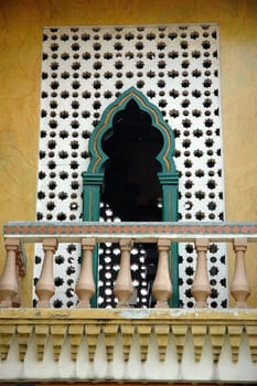 masjid wall covered by marble with arabic decorative style