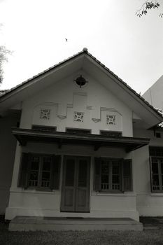 abandoned old house with javanese art sytle