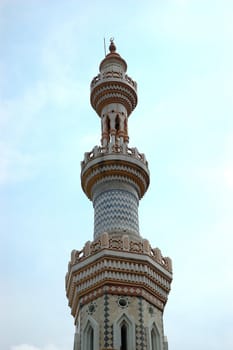 masjid tower with arabic decorative style