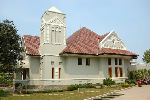 abandoned old house with javanese art sytle