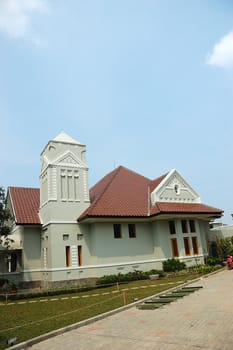 abandoned old house with javanese art sytle