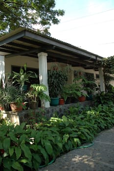 farm house with beautifull garden and flower