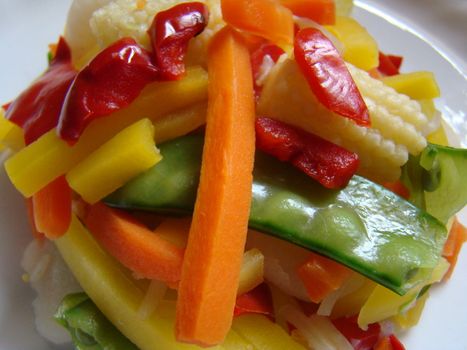 yummy plate of fresh vegetables 