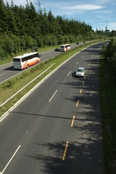 Motorway with traffic