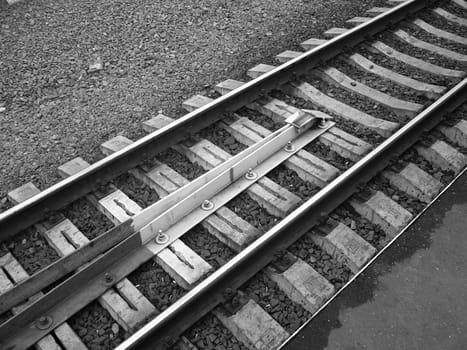 railway, b/w photo