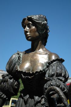 Life size Bronze Molly Malone Statue in Dublin City near Grafton Street and trinity College