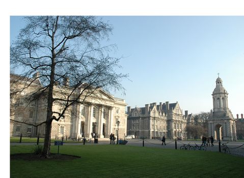 Trinity college campus in Dublin