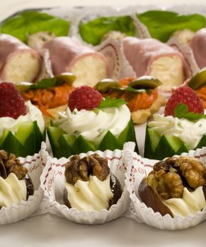 Delicious party snacks on a platter for a party