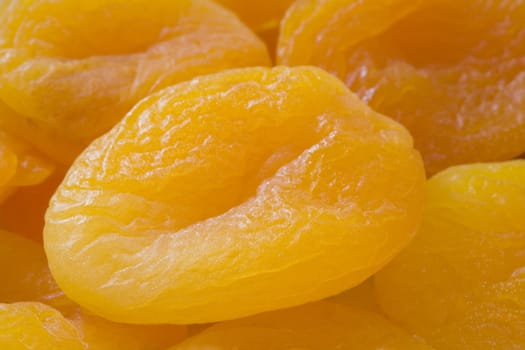 Dried apricots close up
