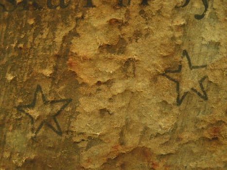 stars on old paper background     