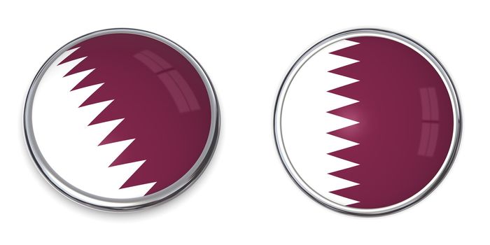 button style banner in 3D of Qatar