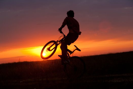 people series: summer cyclist on the subset light