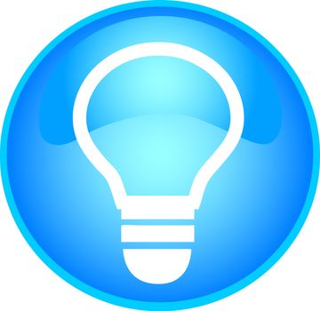 illustration of a skyblue bulb button