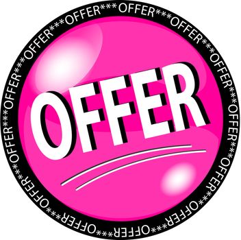 illustration of a pink offer button