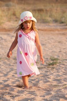 people series: little girl in pink clothes