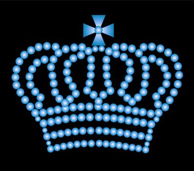 illustration of a crown on black background