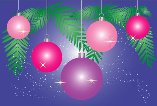 illustration of a purple christmas background