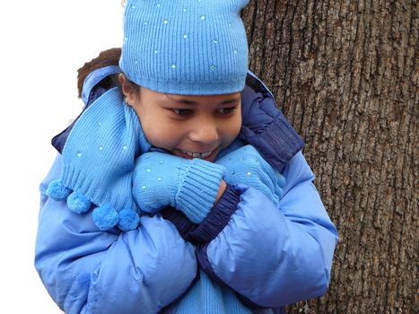 Child bundled up against the cold