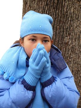 Child bundled up against the cold