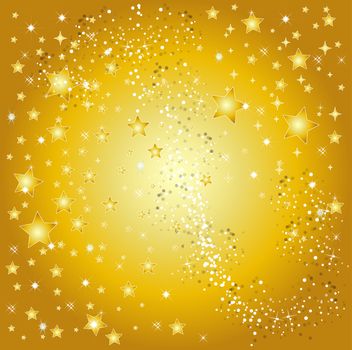 a illustration of a golden star background