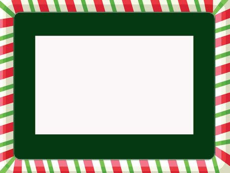 Striped Christmas Frame