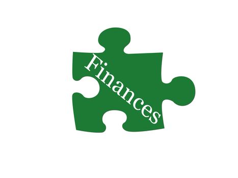 Puzzle piece that reads finances