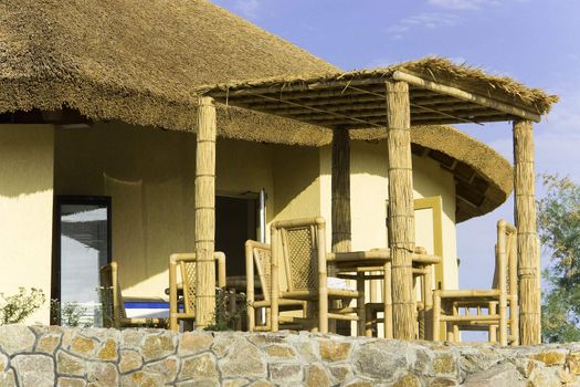 Building under a bamboo roof