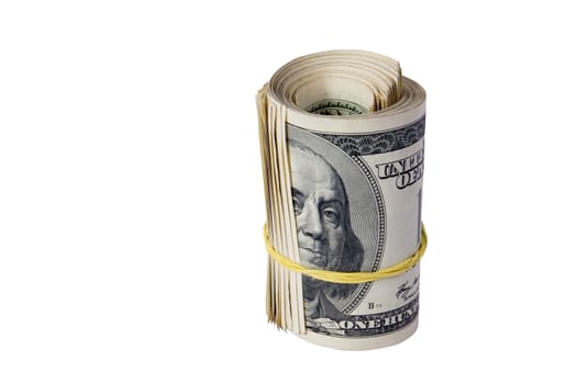 dollars illustration isolated at the white background.(clipping path included)