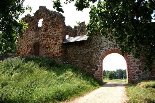  Estonia. Karksi-Nuia. Ruins of a castle . 13 century