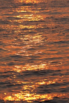 details of sea water texture at sunset