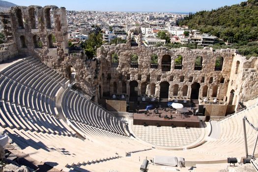 details of acropolis theater, Acropolis in Athens � Greece