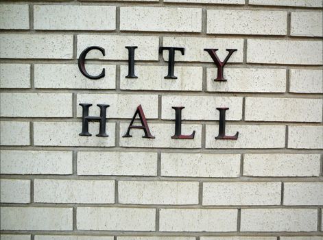 City hall sign