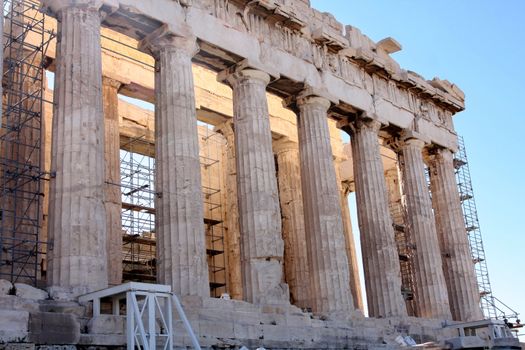 details of Parthenon, Acropolis in Athens � Greece