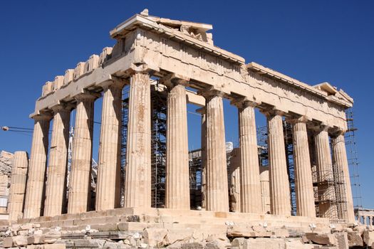 details of Parthenon, Acropolis in Athens � Greece