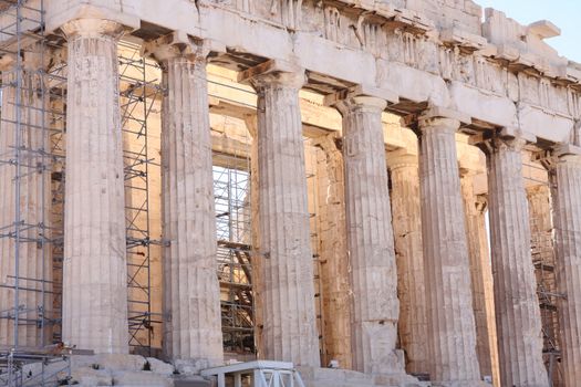 details of Parthenon, Acropolis in Athens � Greece