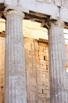 details of Parthenon, Acropolis in Athens � Greece